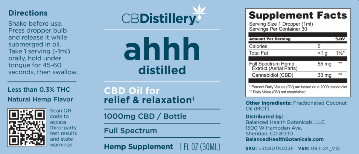 1000mg CBD Relief & Relaxation Tincture